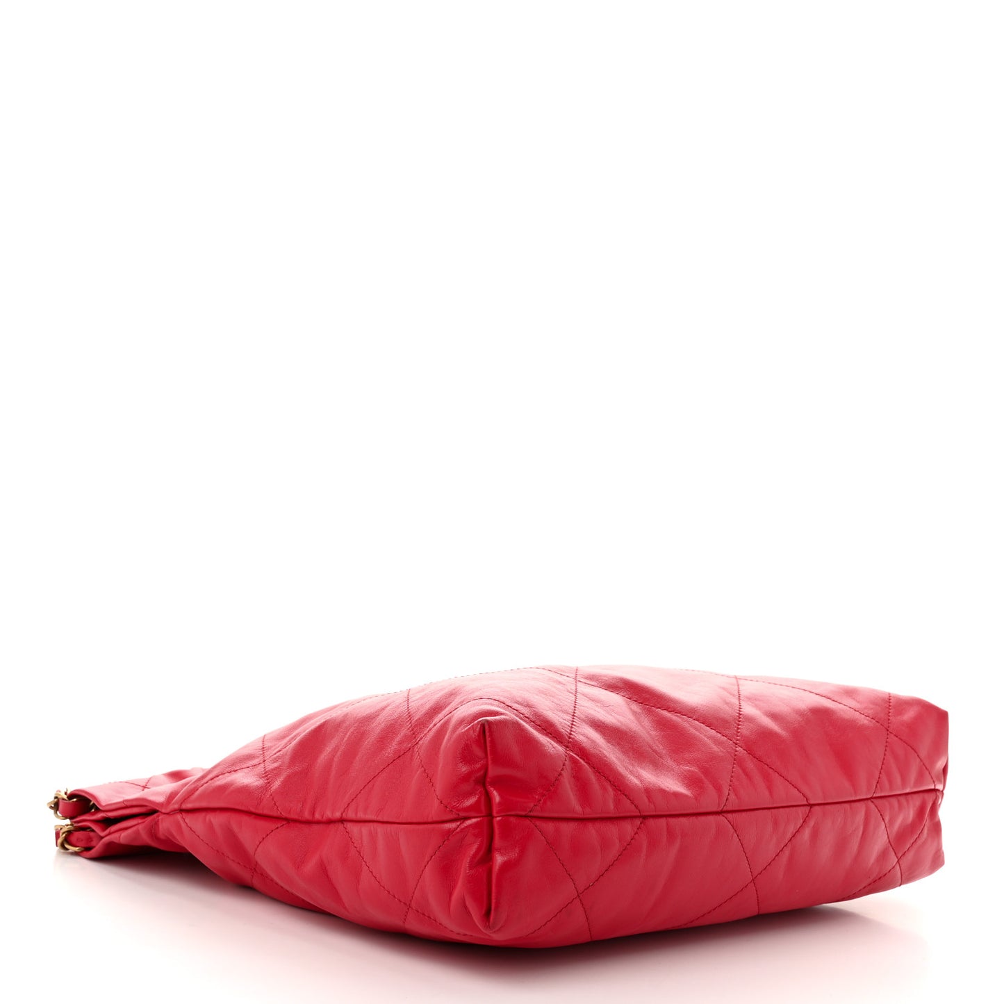 Shiny Calfskin Quilted Small Chanel 22 Red