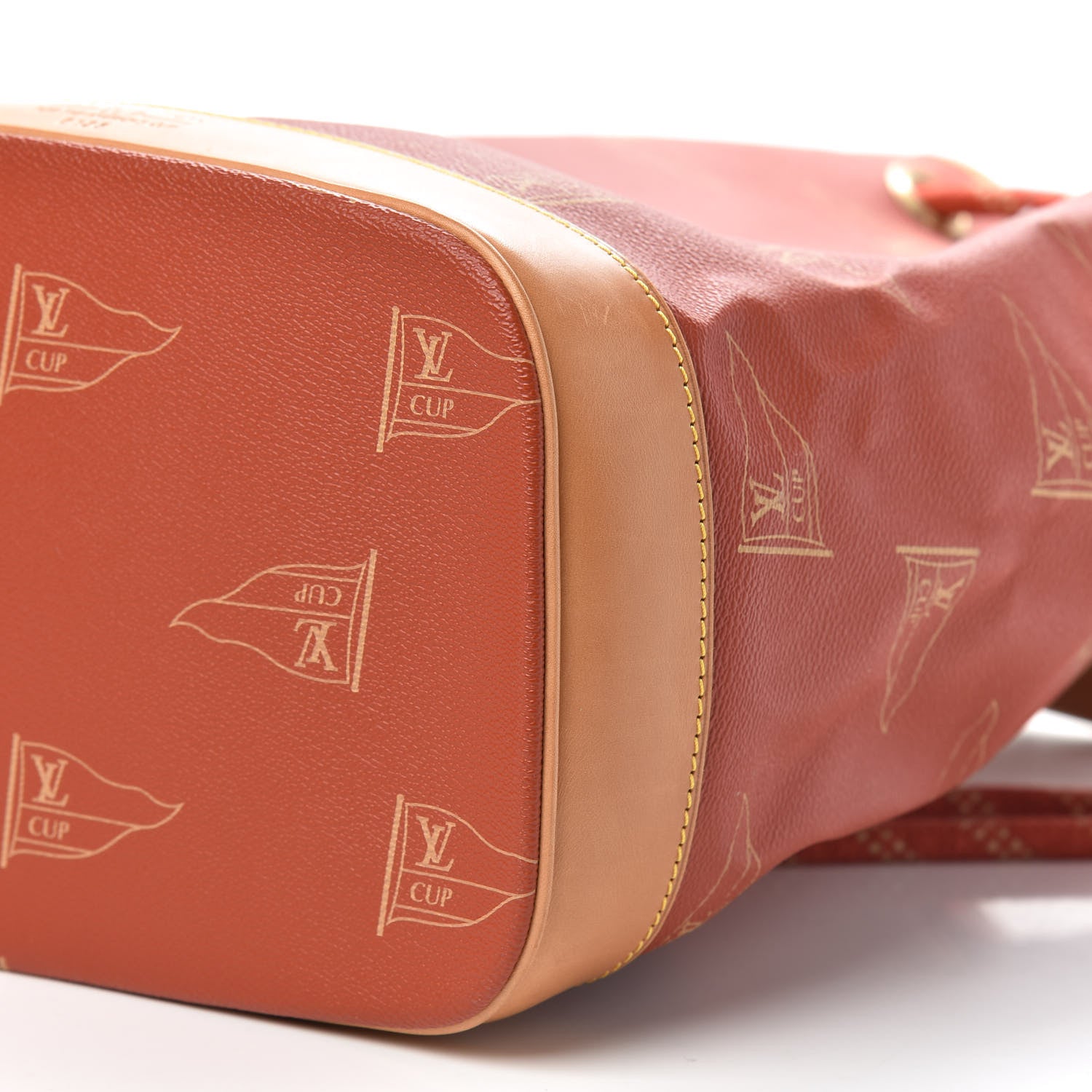 Louis Vuitton Canvas Americas Cup 1995 Saint Tropez Drawstring Bag Red 9 of 10