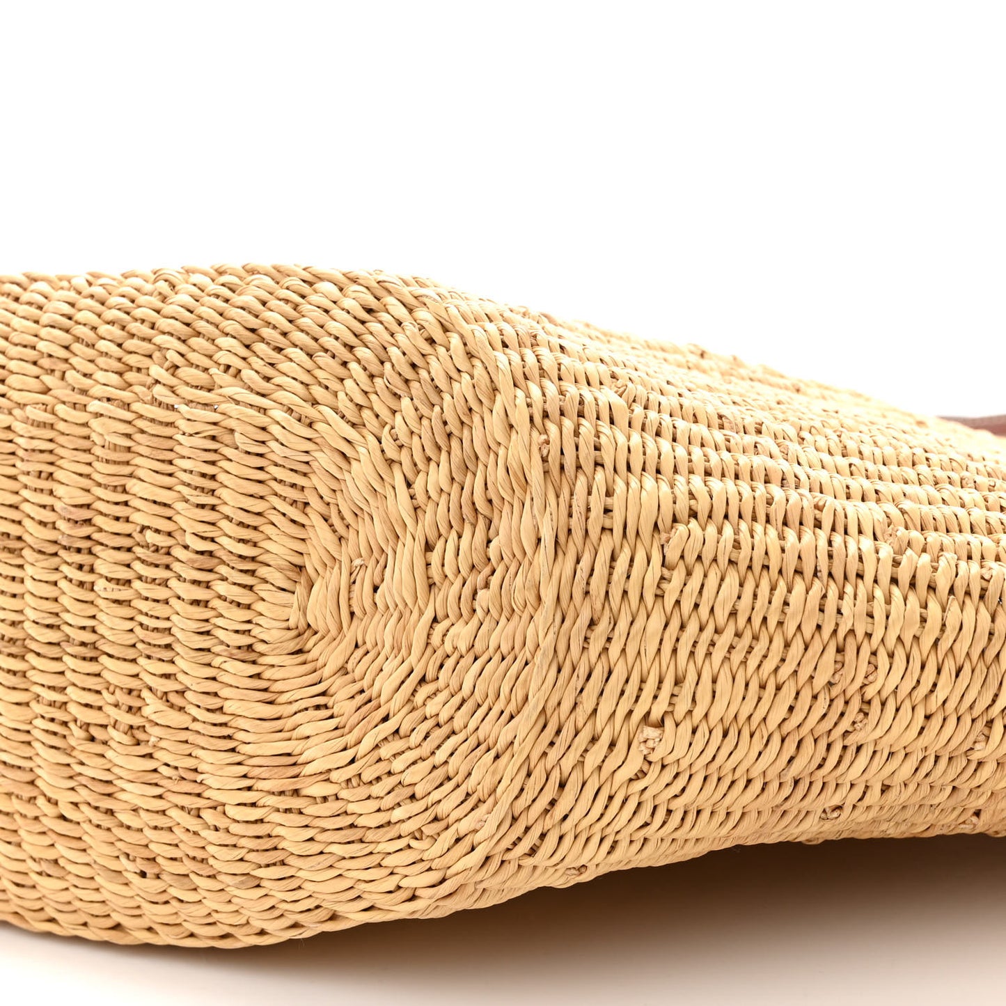 Calfskin Raffia Paulas Ibiza Small Basket Tote Bag Natural Tan