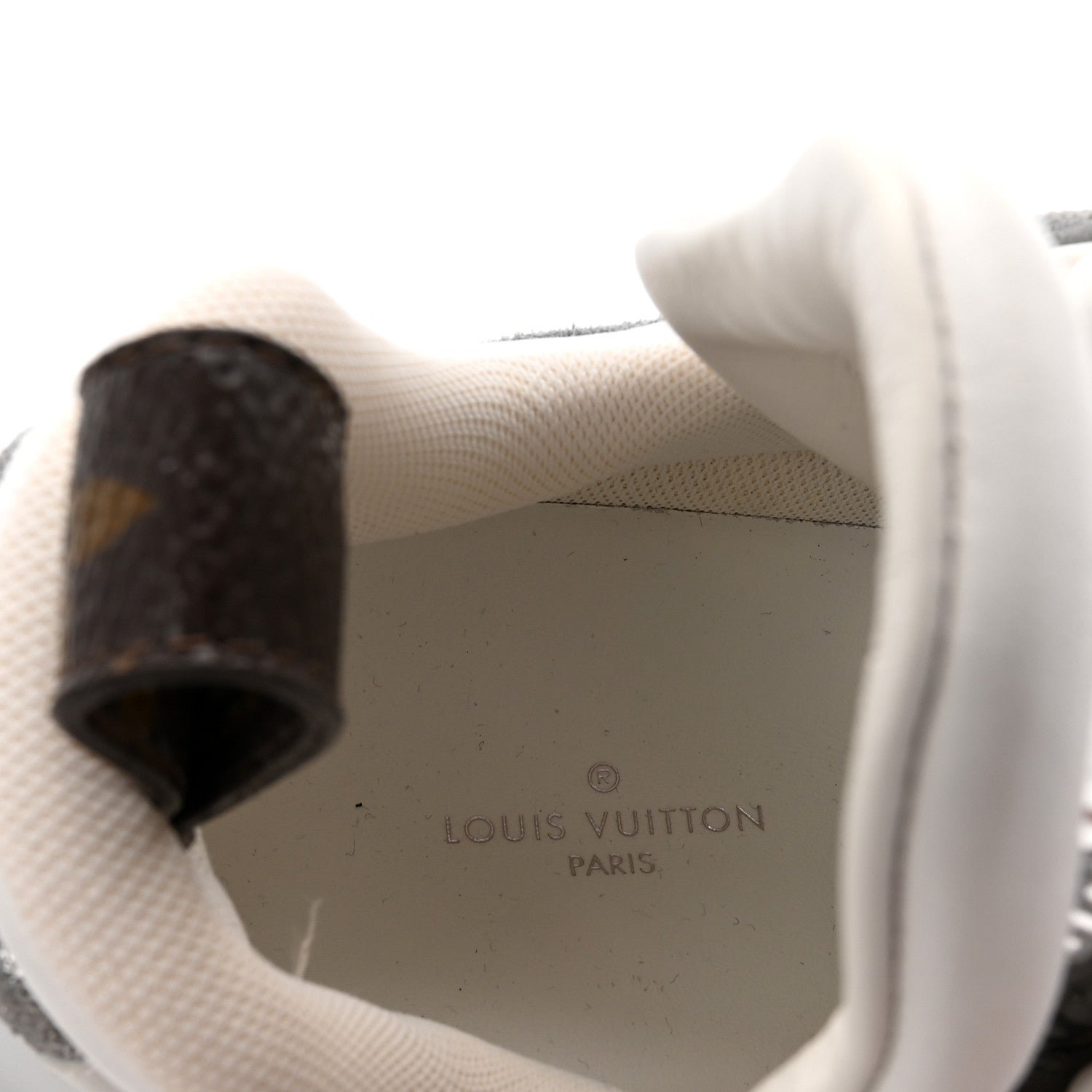 Louis Vuitton Metallic Calfskin Technical Nylon LV Archlight Sneakers 37 White Silver 8 of 9