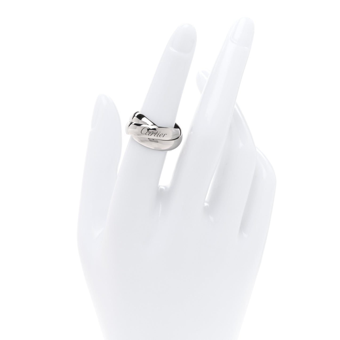 18K White Gold Large Trinity Ring 51 5.75