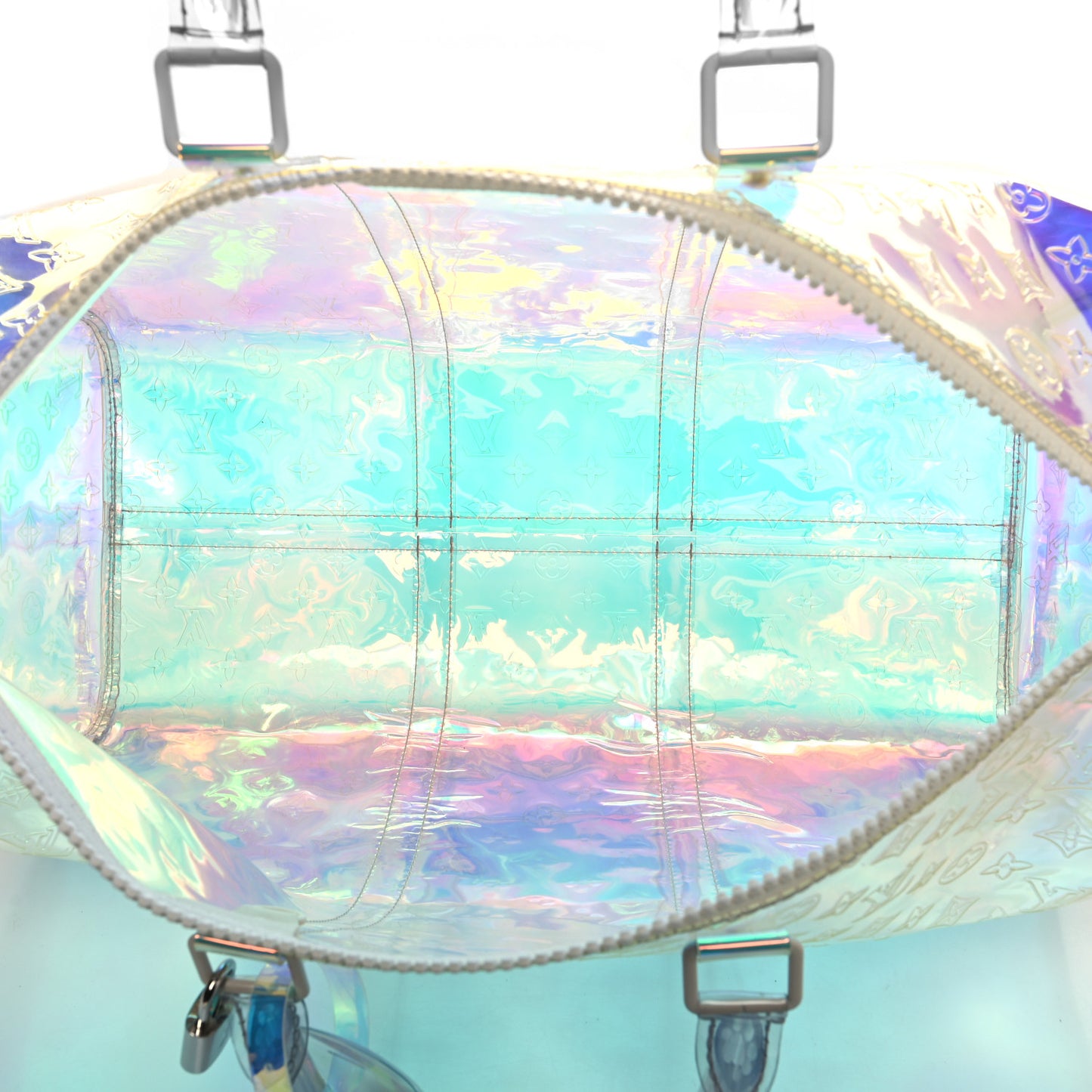 PVC Monogram Keepall Bandouliere 50 Iridescent Prism