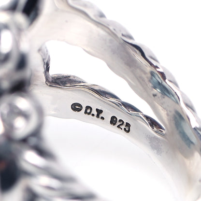David Yurman Sterling Silver Blue Topaz Hampton Blue Topaz Iolite Diamond Mosaic Ring 51 5.75 5 of 5