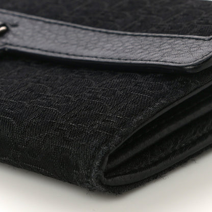 Christian Dior Monogram Flap Wallet Black 10 of 17
