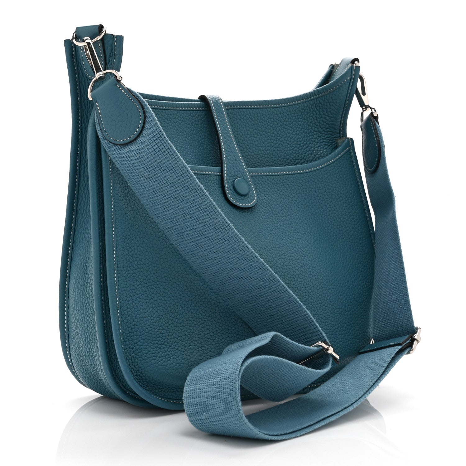 Hermes Taurillon Clemence Evelyne III PM Blue Jean 3 of 11