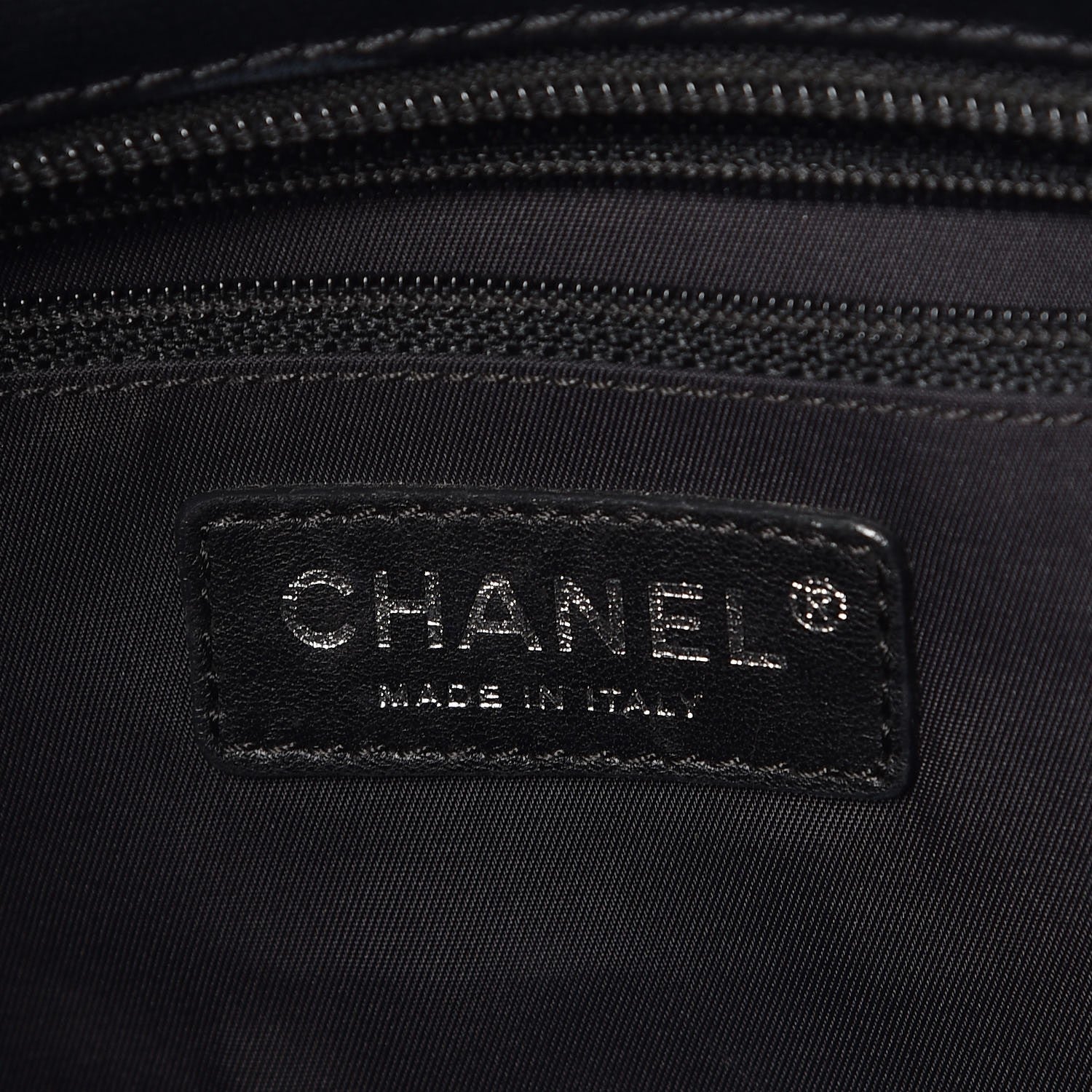 Chanel Coated Canvas Quilted Small Paris Biarritz Tote Black 6 of 8