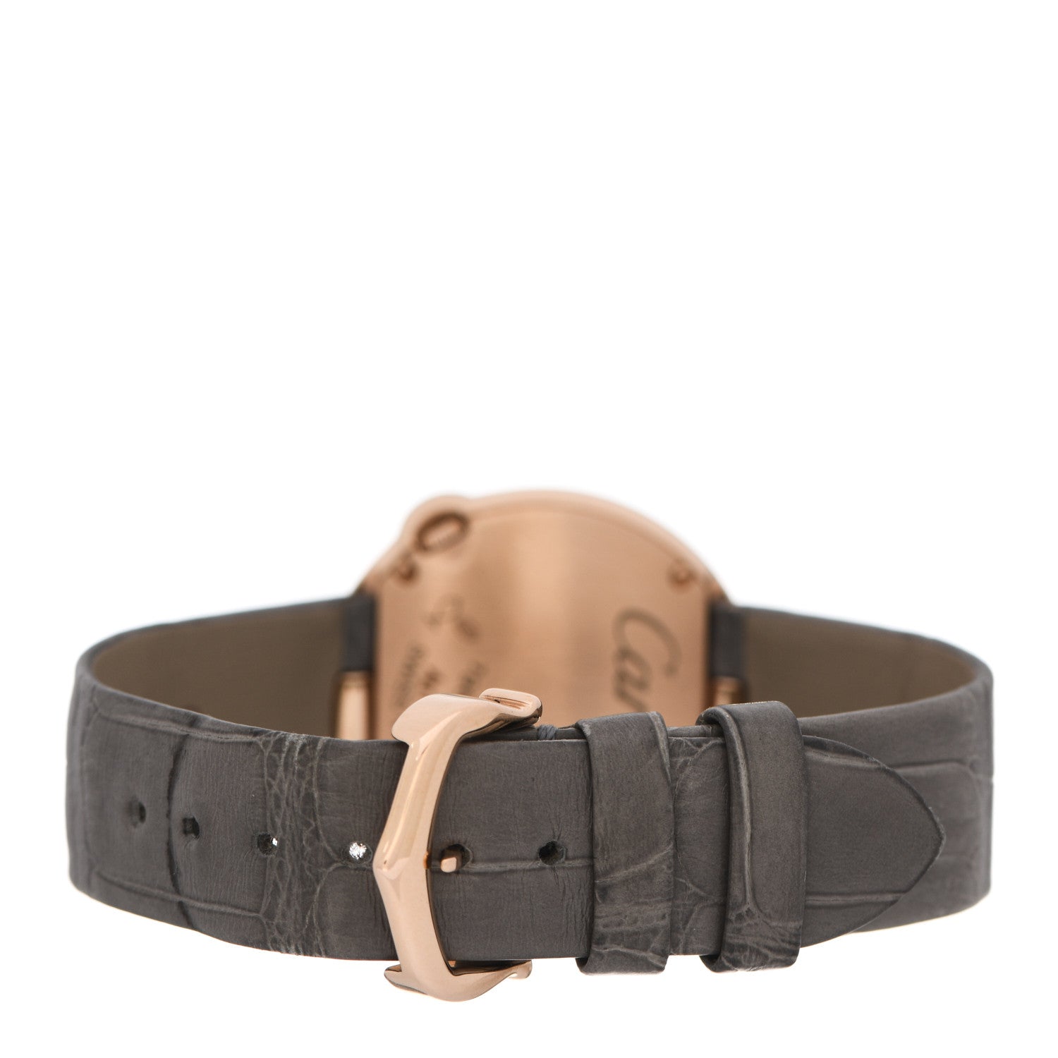 Cartier 18K Pink Gold Alligator Diamond Bezel 30mm Ballon Blanc De Cartier Quartz Watch 3 of 6