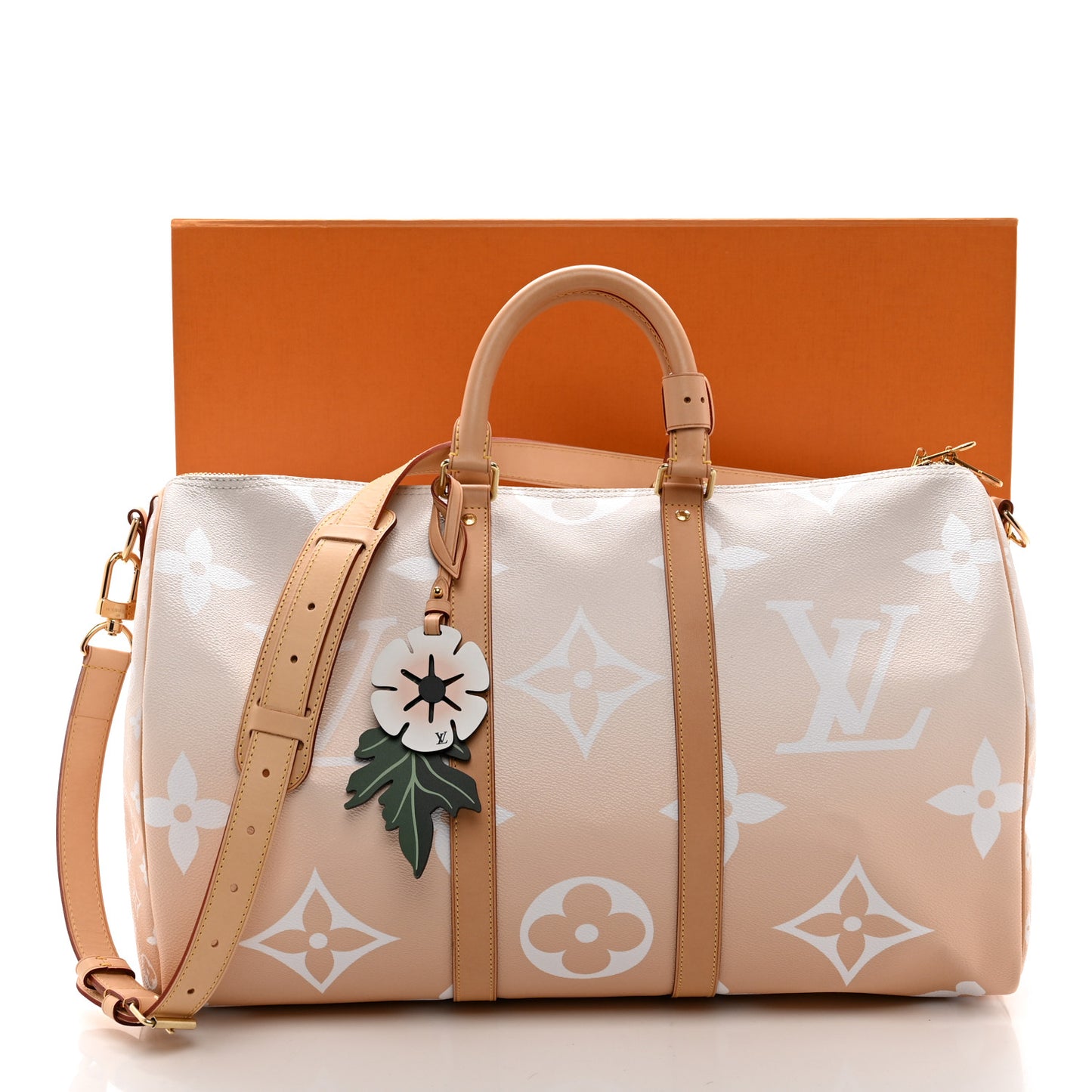 Monogram Giant By The Pool Keepall Bandouliere 45 Brume