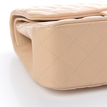 Chanel Lambskin Quilted Jumbo Double Flap Beige Clair 8 of 15