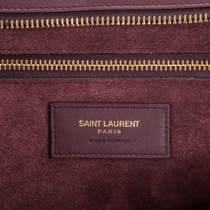Saint Laurent Calfskin Medium Rive Gauche Cabas Bordeaux 7 of 8