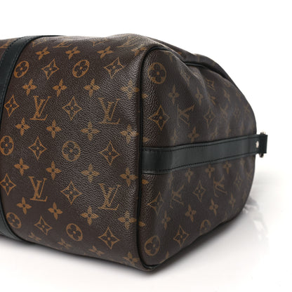 Louis Vuitton Monogram Macassar Keepall Bandouliere 45 9 of 10