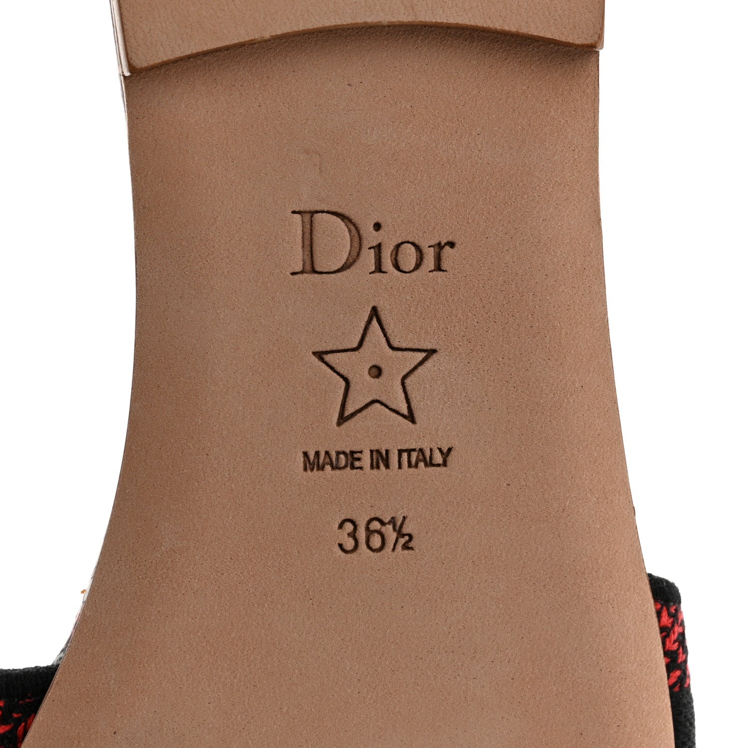 Christian Dior Canvas Coeur Des Curiosites Embroidered Dway Flat Slide Sandals 36.5 Multicolor 8 of 10