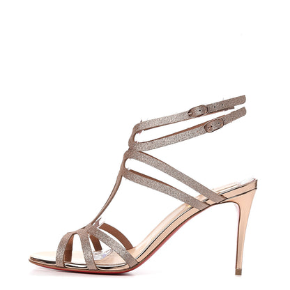 Christian Louboutin Glitter Renee 85 Sandals 38.5 Courtisane 1 of 7