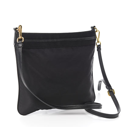 Prada Tessuto Nylon Saffiano Logo Crossbody Bag Black 2 of 10