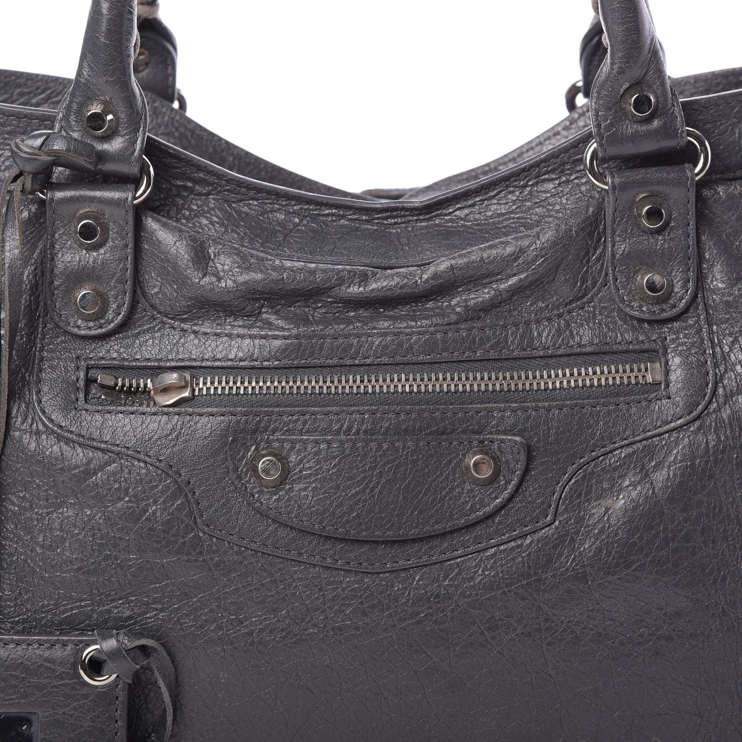 Agneau Classic Silver Hardware City Gris Fossile Anthracite
