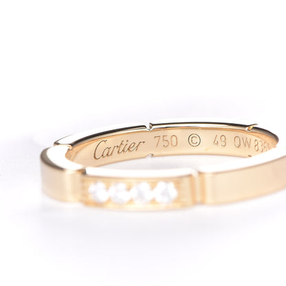 Cartier 18K Yellow Gold Diamond Maillon Panthere Wedding Band Ring 49 4.75 5 of 8