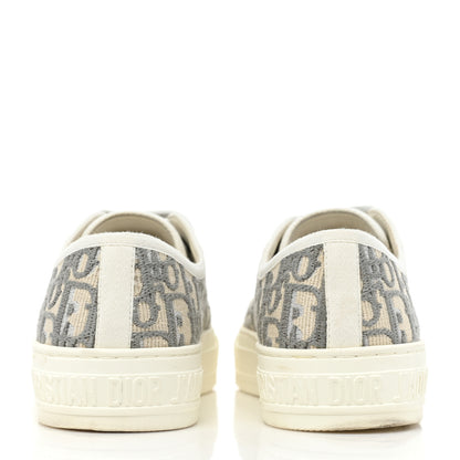 Christian Dior Canvas Oblique Walk'N'Dior Low Top Sneakers 36.5 Grey Stone 5 of 12