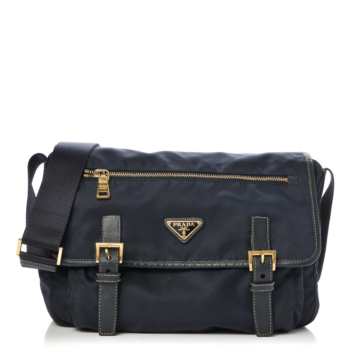 Tessuto Nylon Saffiano Vela Messenger Baltico
