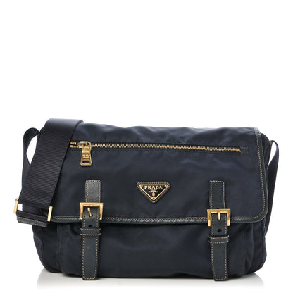 Prada Tessuto Nylon Saffiano Vela Messenger Baltico 1 of 8