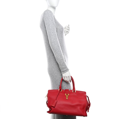Saint Laurent Calfskin Medium Classic Y Cabas Red 2 of 9