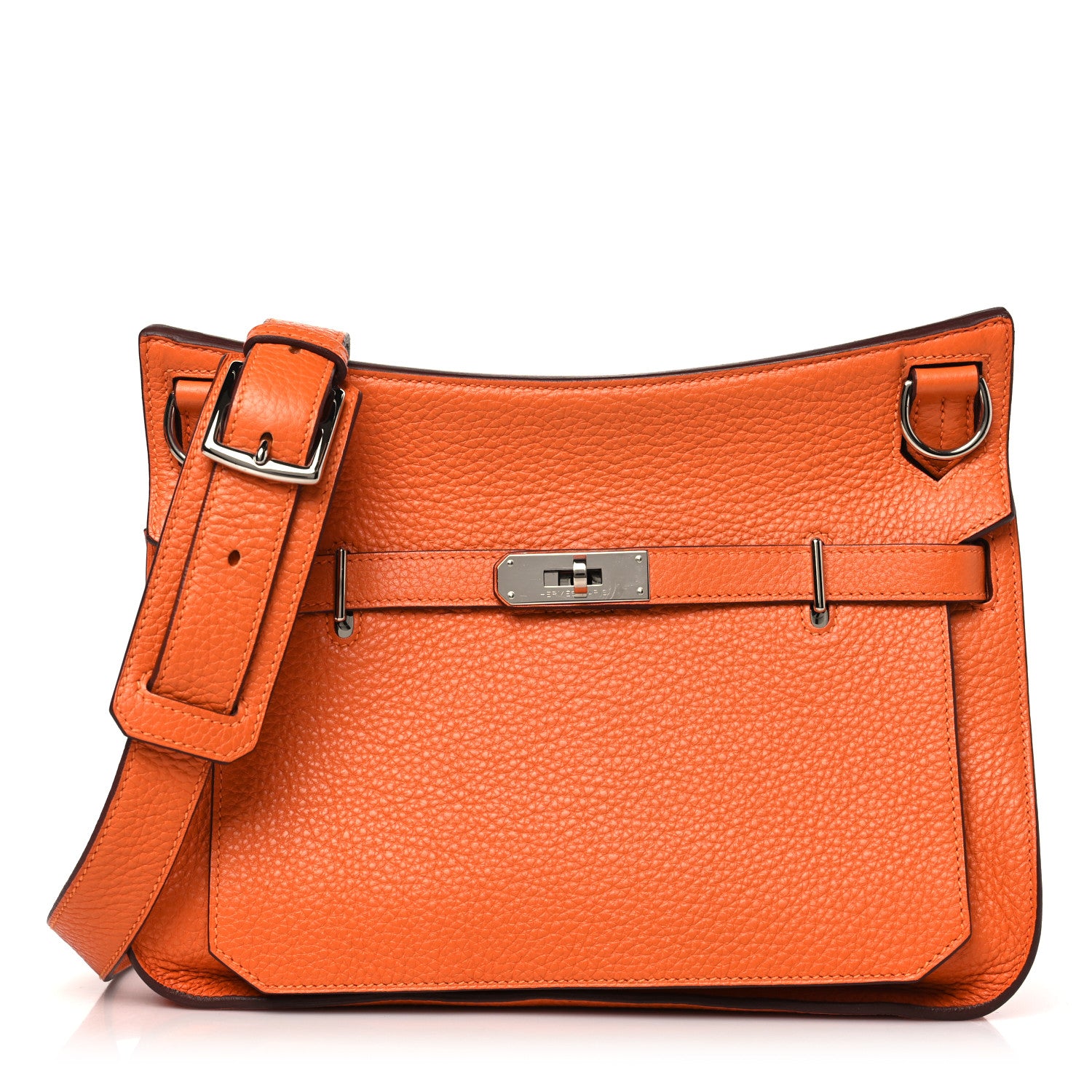 Hermes Taurillon Clemence Jypsiere 28 Orange 1 of 10