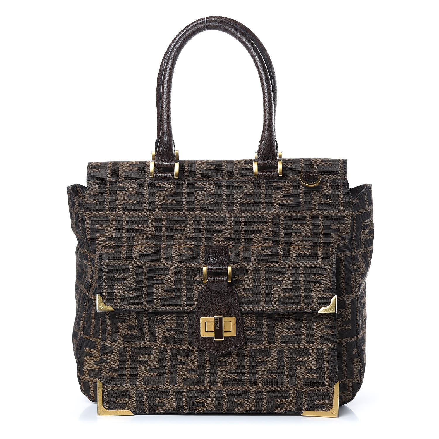 Fendi Zucca Satchel Tobacco 1 of 14