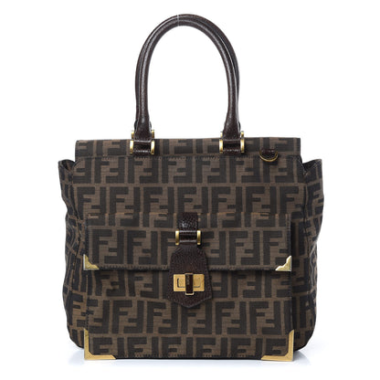 Fendi Zucca Satchel Tobacco 1 of 14