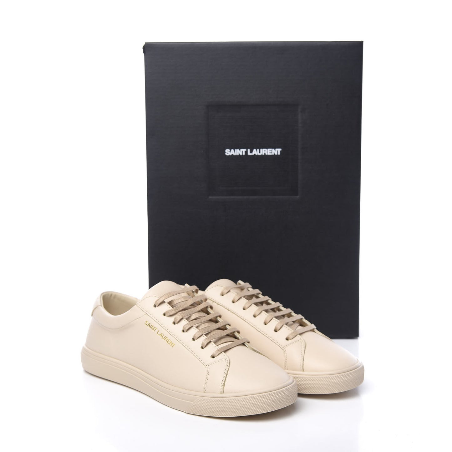 Calfskin Andy Low Top Sneakers 37 Dark Coquille