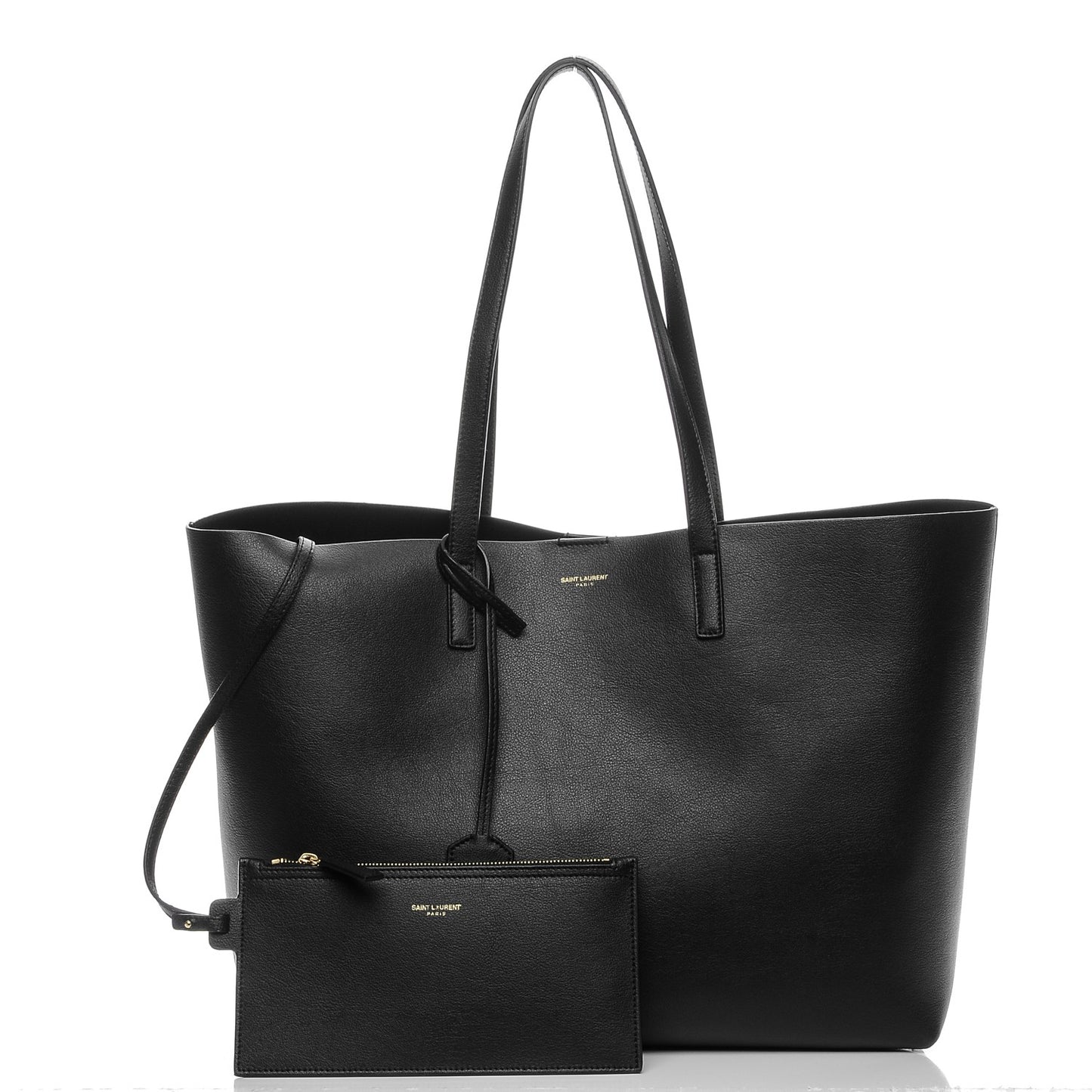 Calfskin Large Shopping Tote Black
