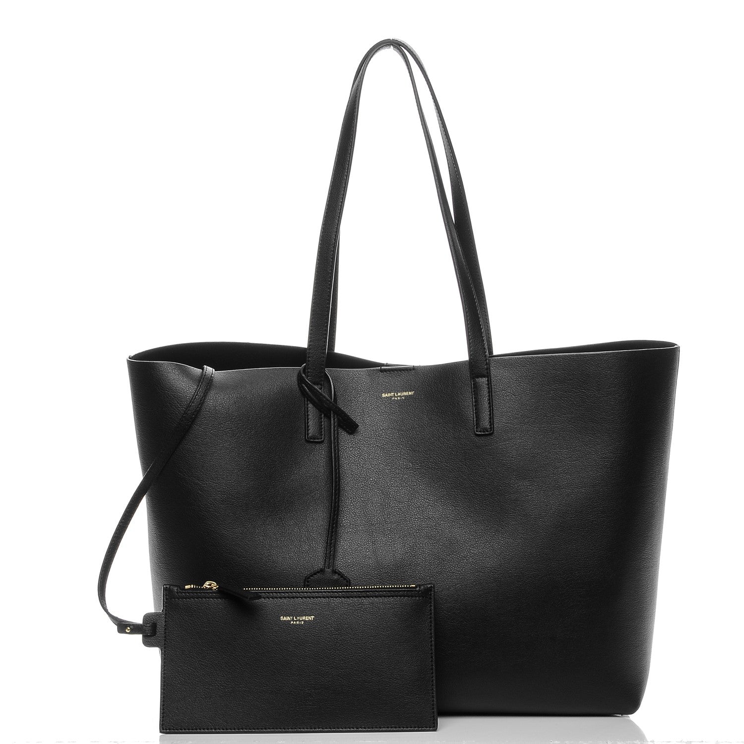 Saint Laurent Calfskin Large Shopping Tote Black 5 of 9