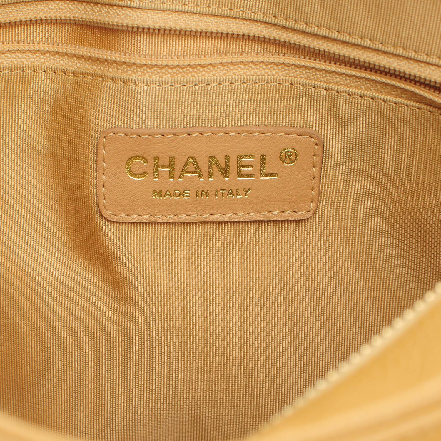 Chanel Caviar Quilted CC Shoulder Bag Beige 6 of 7
