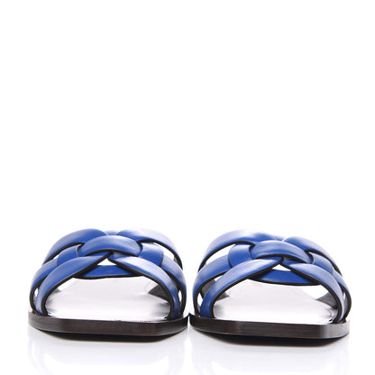 Saint Laurent Calfskin Nu Pied 05 Slide Sandal 38 Blue Majorelle 2 of 8