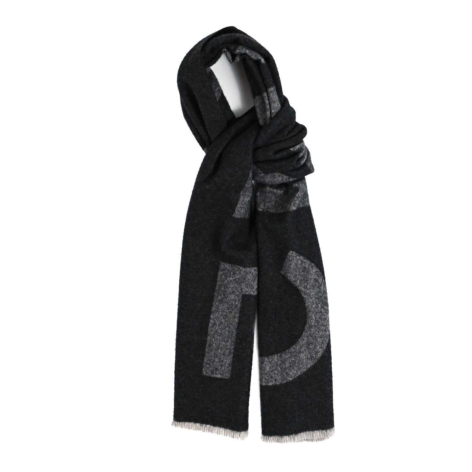 Chanel Cashmere CC Fringe Stole Grey Dark Grey 1 of 4