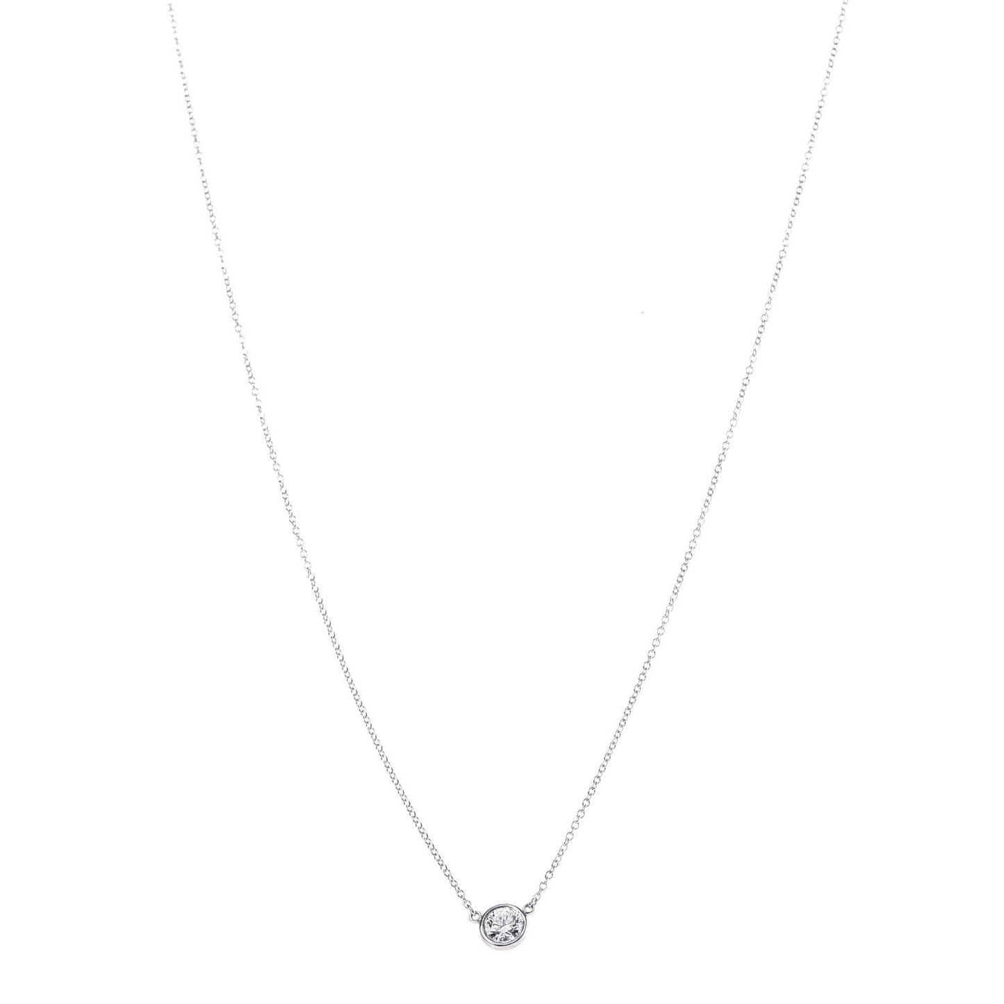Platinum Diamond .43ct Elsa Peretti Diamonds by the Yard Pendant Necklace