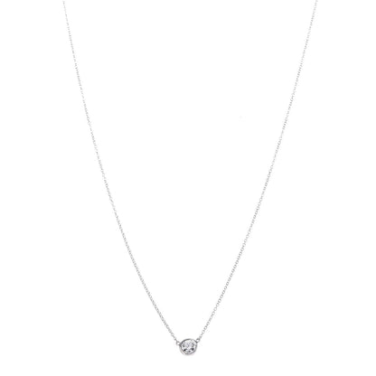 Tiffany Platinum Diamond .43ct Elsa Peretti Diamonds by the Yard Pendant Necklace 1 of 8