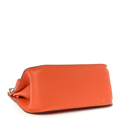 Hermes Taurillon Clemence Jypsiere 28 Orange 3 of 13