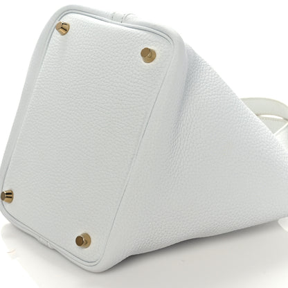 Hermes Taurillon Clemence Picotin Lock 18 PM White 9 of 11