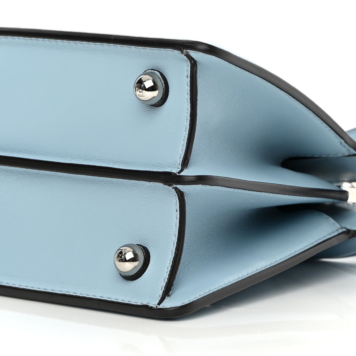 Shiny Nappa Petite Peekaboo I SEE U Satchel Azzurro Baby