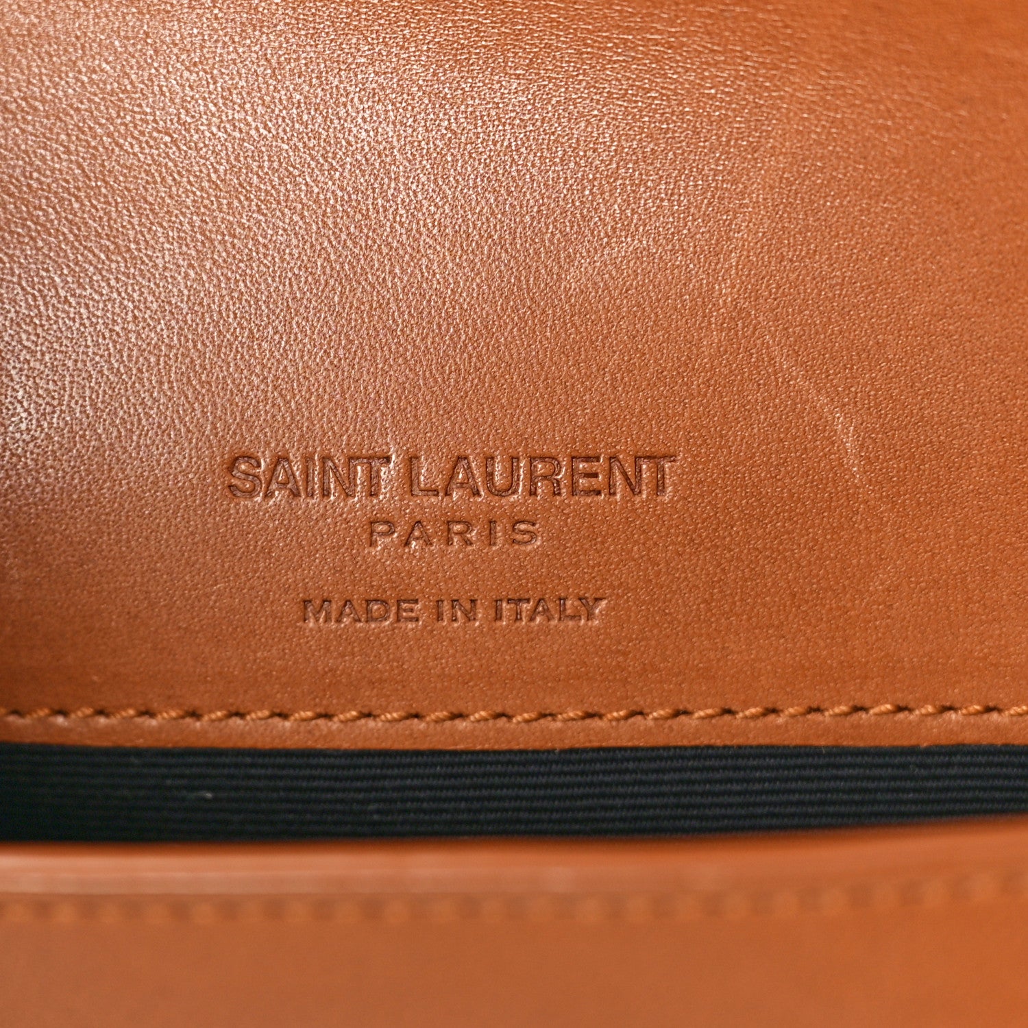 Saint Laurent Shearling Monogram Phone Holder Crossbody Brown 6 of 11