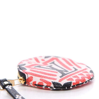 Louis Vuitton Monogram Giant Crafty Round Coin Purse Creme Rouge 7 of 10