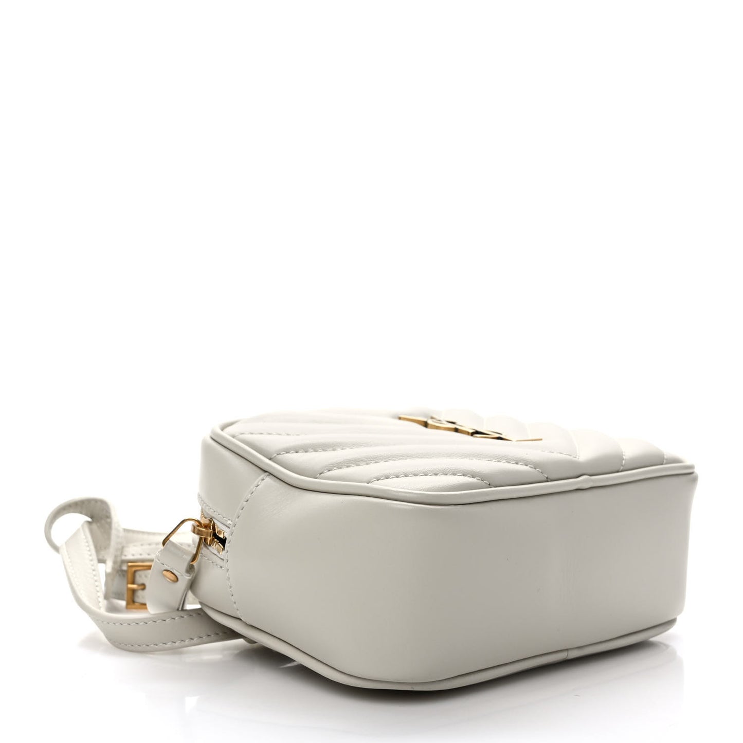 Calfskin Matelasse Monogram Lou Belt Bag Ivory
