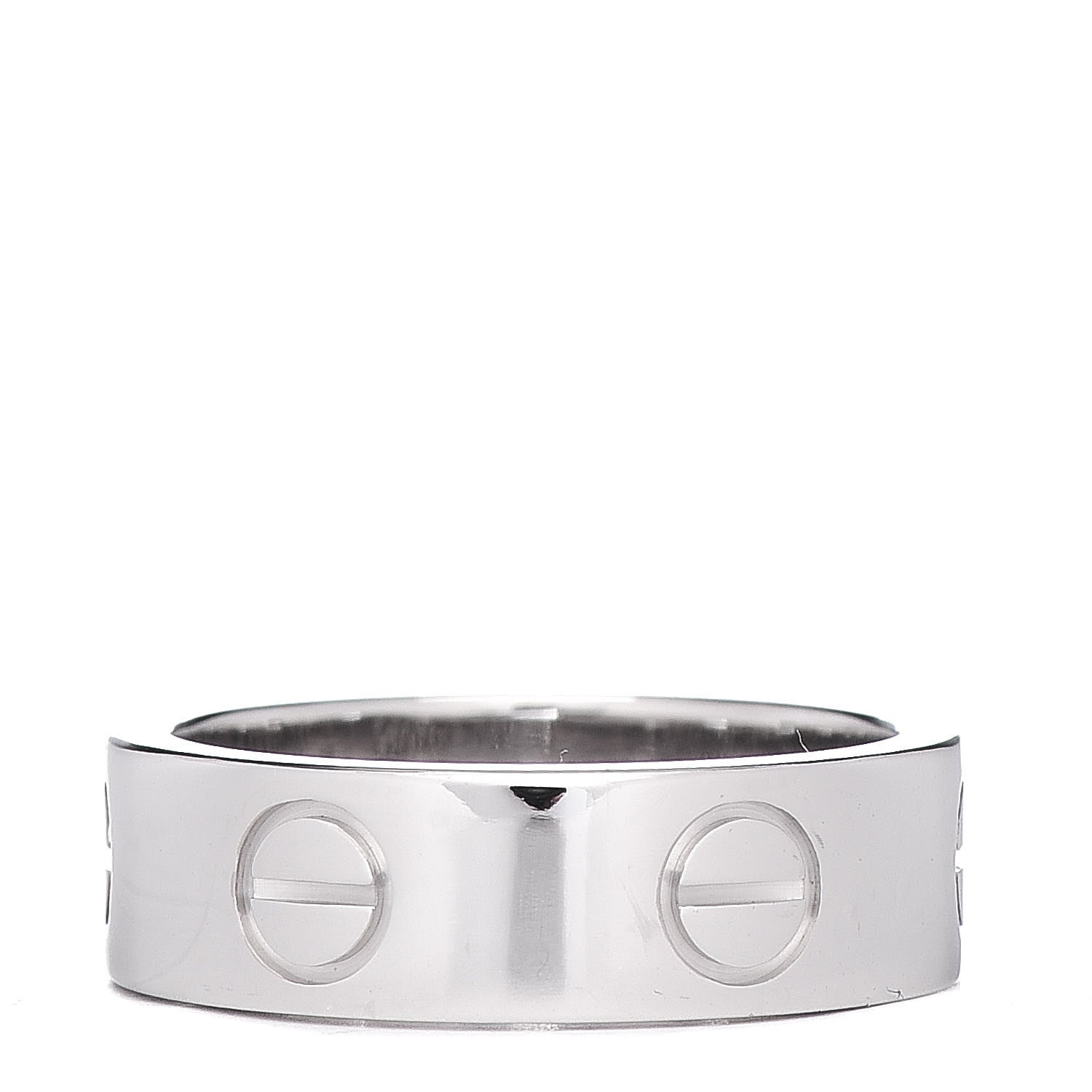 Cartier 18K White Gold 5.5mm LOVE Ring 49 4.75 3 of 5