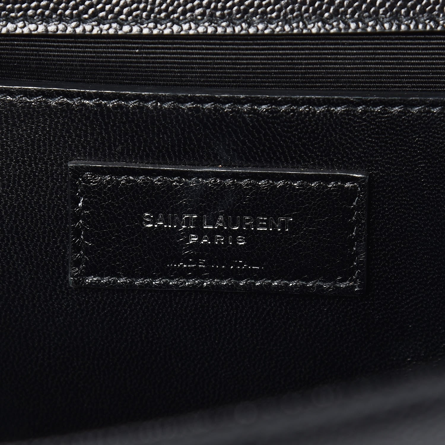 Saint Laurent Grain De Poudre Large Classic Monogram Kate Satchel Black 7 of 11