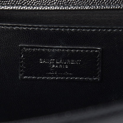 Saint Laurent Grain De Poudre Large Classic Monogram Kate Satchel Black 7 of 11