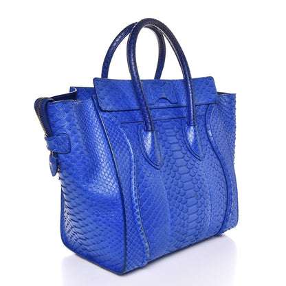 Celine Python Mini Luggage Indigo 3 of 7
