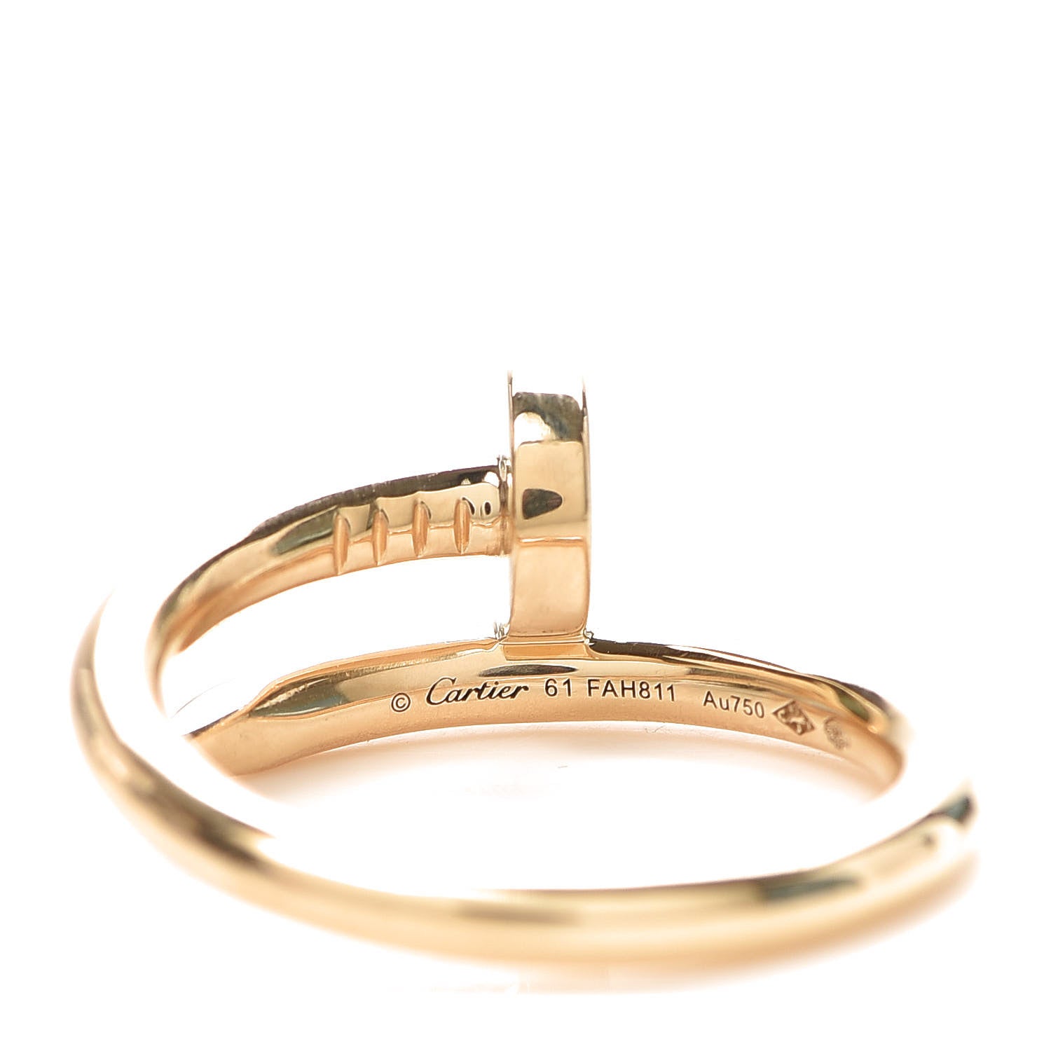 Cartier 18K Yellow Gold Juste Un Clou Ring 61 9.5 4 of 5