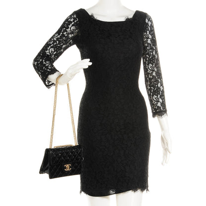 Chanel Patent Quilted Evening Star Mini Flap Black 2 of 8