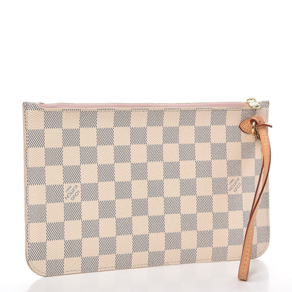 Louis Vuitton Damier Azur Neverfull MM GM Pochette Rose Ballerine 3 of 11