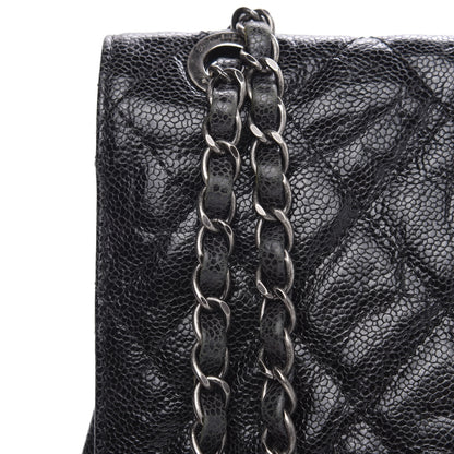 Chanel Crumpled Grained Calfskin Jumbo CC Crave Flap Black 10 of 15