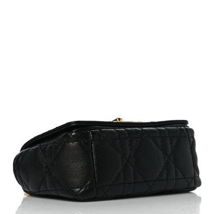 Christian Dior Supple Calfskin Cannage Micro Caro Bag Black 4 of 10